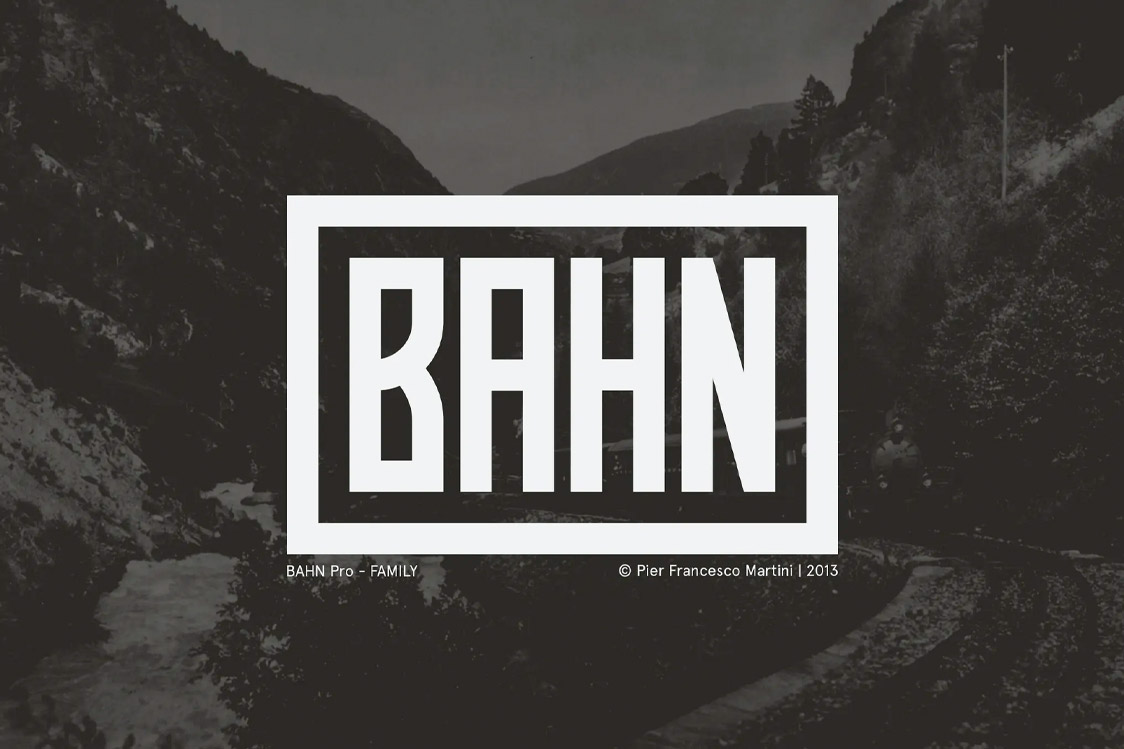 alpine font like Bahn