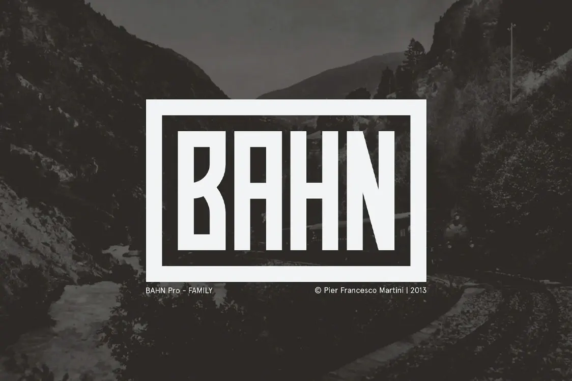 alpine font like Bahn