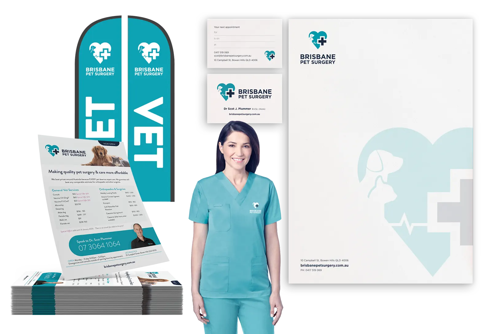 Zeemo helped Brisbane Pet Surgery finalise their brand name, identity and domain