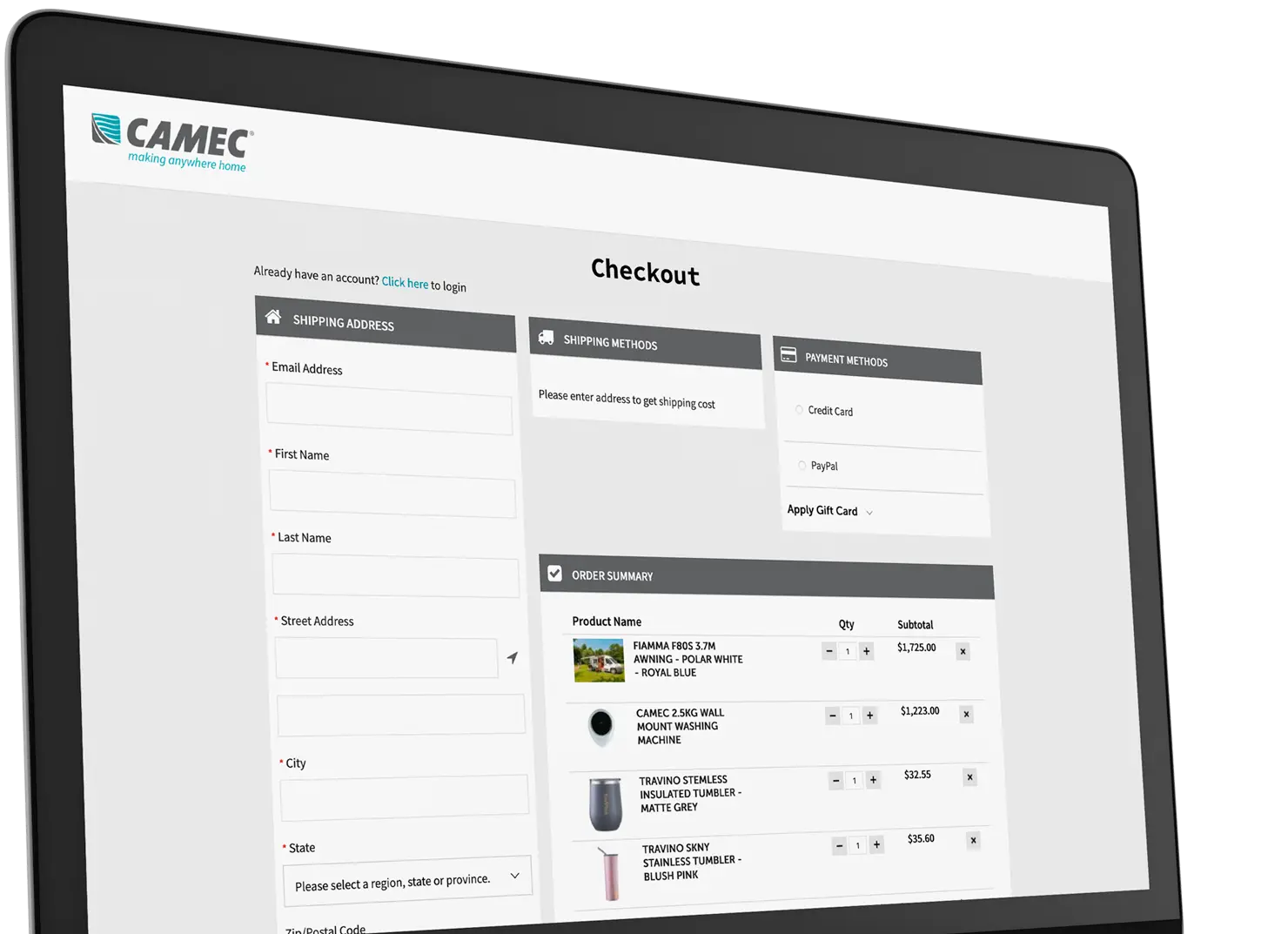 Camec’s redesigned website are responsive to ensure a high level of engagement