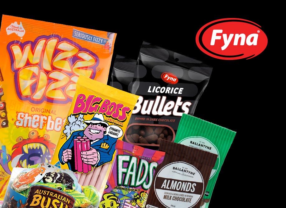 Completely re-imagine Fyna Foods corporate confectionery website